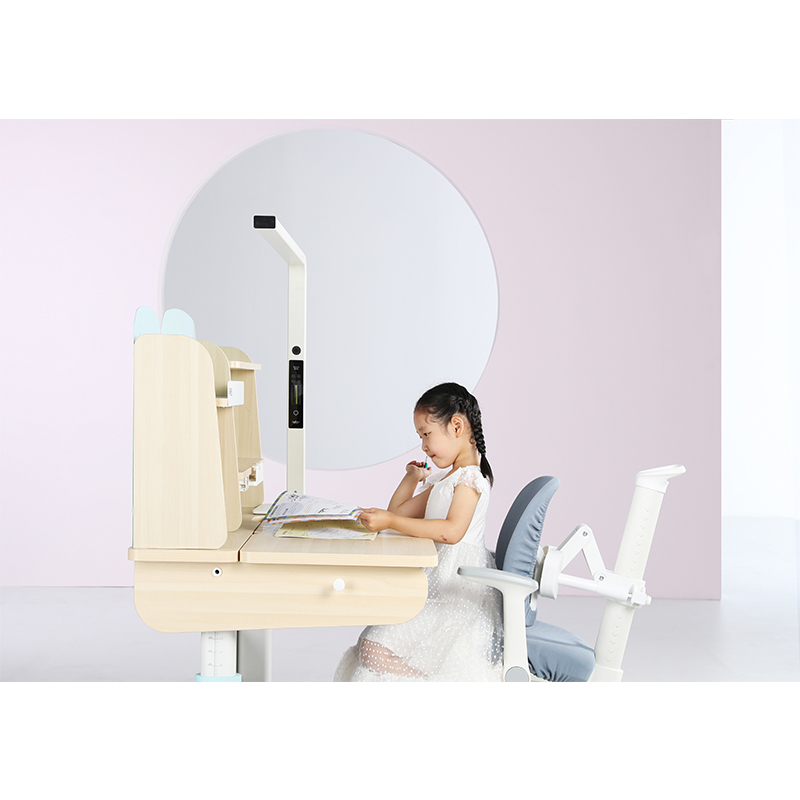 How does the side-emitting technology of LED eye protection desk lamp improve the softness of light?